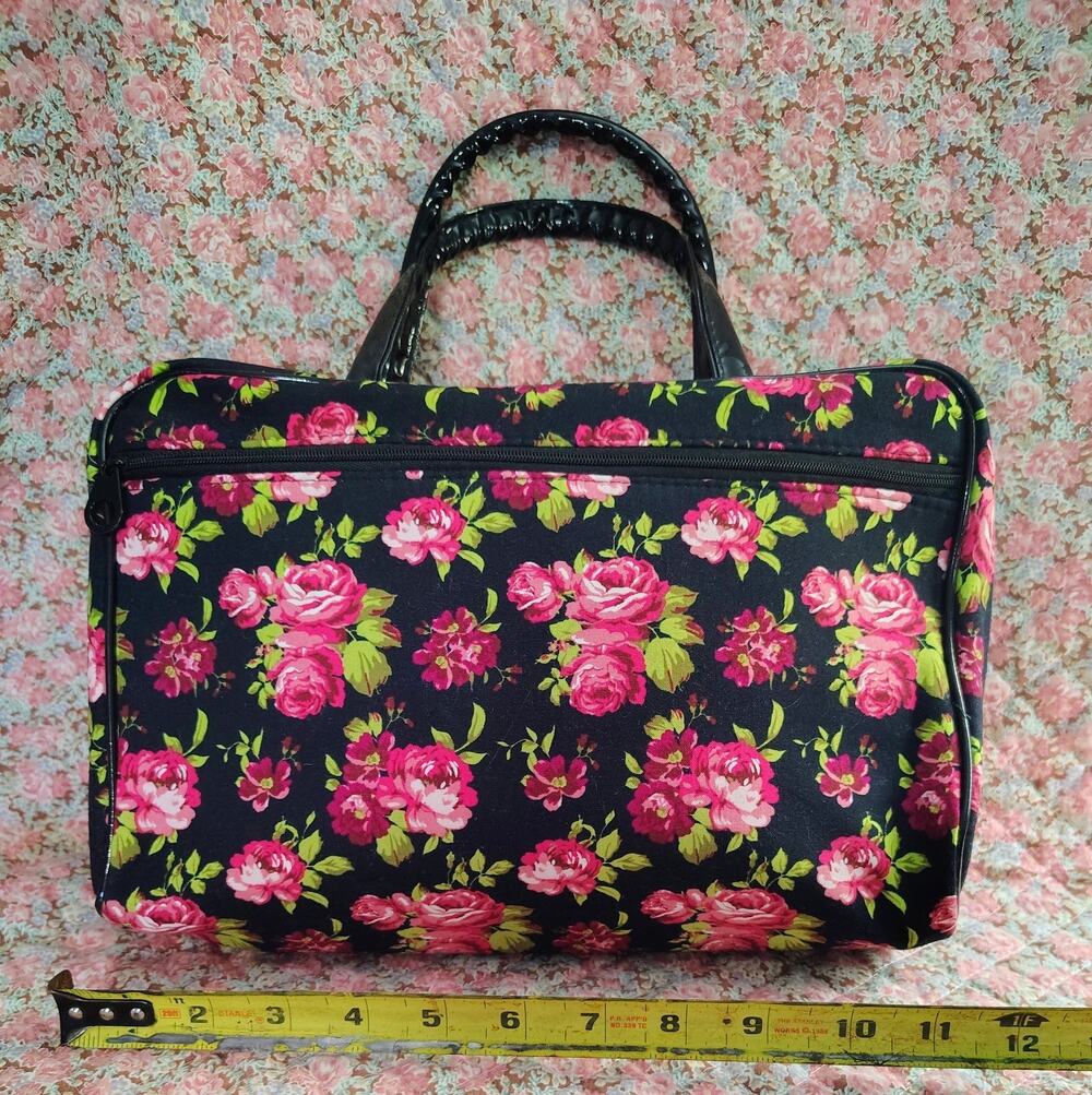 Large floral Fabric Travel Bathroom Cosmetic Bag
